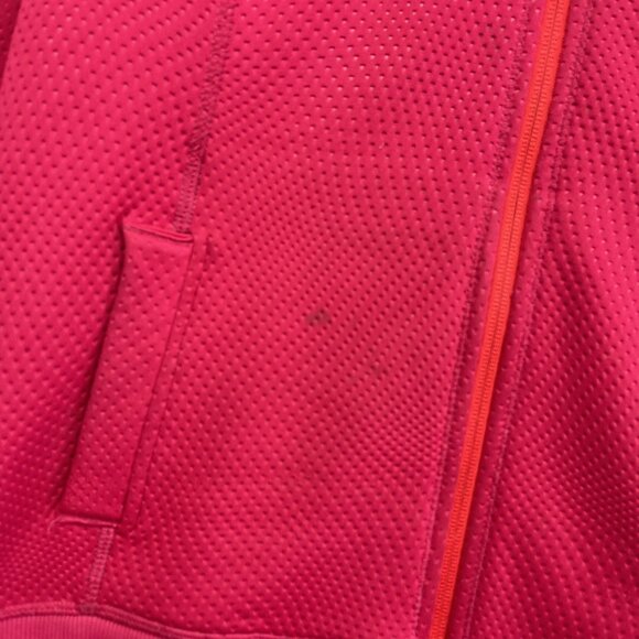 LOLE Full Zip Tech Textured Fleece Athletic Jacket Hoodie Pink / Red Women Sz L - Picture 5 of 16